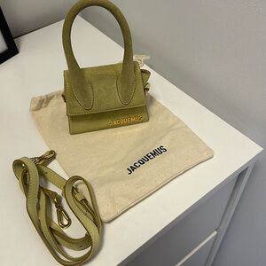JACQUEMUS 
Suede Le Chiquito Light Green